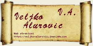 Veljko Alurović vizit kartica